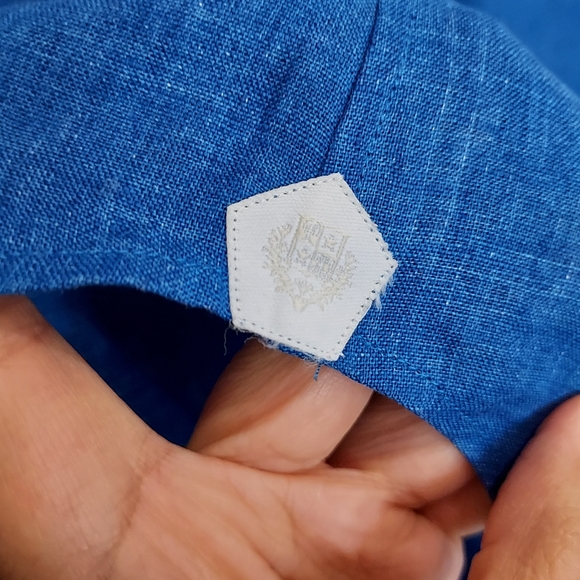 Loro Piana Blue Long Sleeve Button Down - Picture 9 of 13